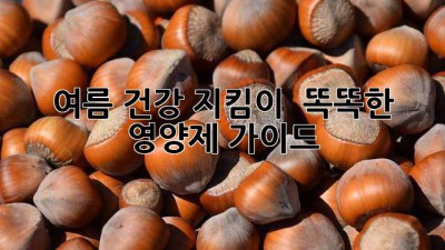 여름 건강 지킴이 🌞 똑똑한 영양제 가이드 💊